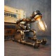 Decorative table lamp in retro style Creative loft-style plumber robot, table lamp, lamp gift, coffee bar decorative industrial lamp, eye protection creative water pipe robot