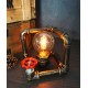 Decorative table lamp in retro style Creative loft-style plumber robot, table lamp, lamp gift, coffee bar decorative industrial lamp, eye protection creative water pipe robot