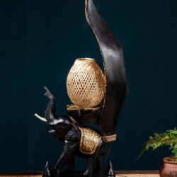 Southeast Asian Thai style elephant shaped lamp handmade product Symbolizing well-being