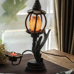 Southeast Asian style exotic bamboo table lamp creative bedroom bedside lamp handmade decorative lighting