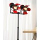 American style retro solid wood floor lamp, Living room floor lamp with LED remote control
