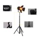 American style retro solid wood floor lamp, Living room floor lamp with LED remote control