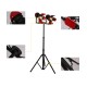 American style retro solid wood floor lamp, Living room floor lamp with LED remote control