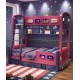 All solid wood bunk bed, two-story children's bed, upper and lower bunk wooden bed, high and low childrens bus bed