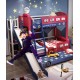 All solid wood bunk bed, two-story children's bed, upper and lower bunk wooden bed, high and low childrens bus bed
