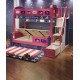 All solid wood bunk bed, two-story children's bed, upper and lower bunk wooden bed, high and low childrens bus bed