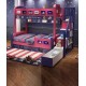 All solid wood bunk bed, two-story children's bed, upper and lower bunk wooden bed, high and low childrens bus bed