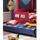 All solid wood bunk bed, two-story children's bed, upper and lower bunk wooden bed, high and low childrens bus bed