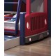 All solid wood bunk bed, two-story children's bed, upper and lower bunk wooden bed, high and low childrens bus bed