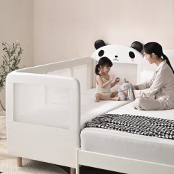 Panda brand breathable children's bed, single bed base for boys and girls, expandable bed with side protection bed