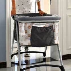 Multifunctional, washable, portable and foldable crib for newborn babies, newborn iron material cradle bed comfort child bed