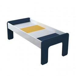 Children's building block table, multifunctional solid wood baby play table, assembled toy table