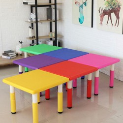 Children's desk, can be raised and lowered plastic square table, square table set, writing drawing game table, kindergarten table
