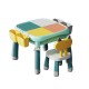 A multi-functional building block table, a large particle building puzzle for kids, is a convenient way to have fun