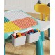A multi-functional building block table, a large particle building puzzle for kids, is a convenient way to have fun