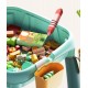 A multi-functional building block table, a large particle building puzzle for kids, is a convenient way to have fun
