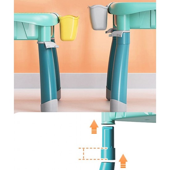 A multi-functional building block table, a large particle building puzzle for kids, is a convenient way to have fun