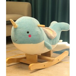 Cartoon character rocking whale toy chair, the perfect kids birthday gift rocking chair