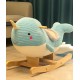 Cartoon character rocking whale toy chair, the perfect kids birthday gift rocking chair