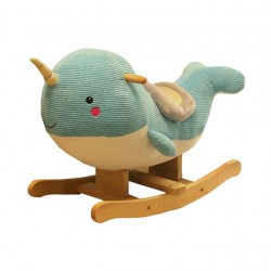 Cartoon character rocking whale toy chair, the perfect kids birthday gift rocking chair
