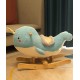 Cartoon character rocking whale toy chair, the perfect kids birthday gift rocking chair
