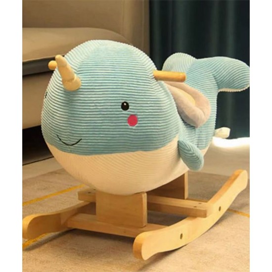 Cartoon character rocking whale toy chair, the perfect kids birthday gift rocking chair