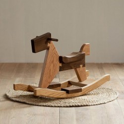 Wooden decorated toy horse, spark imagination and delight for children's playtime