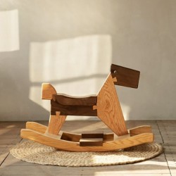 Wooden decorated toy horse, spark imagination and delight for children's playtime