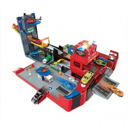 Lightweight and foldable toy fire truck set with loud sound effects