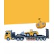 Electric remote control toy car for boys, flatbed trailer with forklift, car transporter garbage transport truck