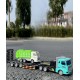 Electric remote control toy car for boys, flatbed trailer with forklift, car transporter garbage transport truck