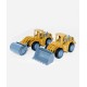 Electric remote control toy car for boys, flatbed trailer with forklift, car transporter garbage transport truck