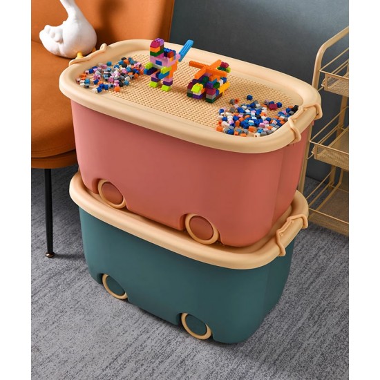 Toy storage basket, plastic toy storage box, large baby toys storage basket, portable box