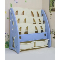 Children's plastic bookshelf, picture book storage shelf, kindergarten shelf, multi-layer simple bookcase