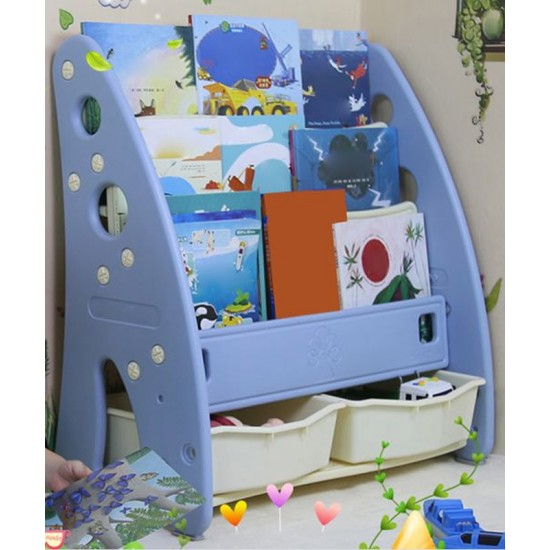 Children's plastic bookshelf, picture book storage shelf, kindergarten shelf, multi-layer simple bookcase