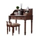 American retro solid wood desk, computer desk with bookcase combination, children's study desk, bedroom table
