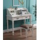 American retro solid wood desk, computer desk with bookcase combination, children's study desk, bedroom table