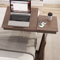 Folding multifunctional solid wood bedside table Lifting convenient compact table