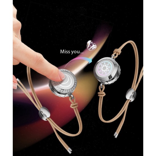 A pair of small rubber bands that vibrate to remember the impulse of long-distance love