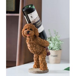 Home wine rack decor living room bar decor cute dog decor gift decor