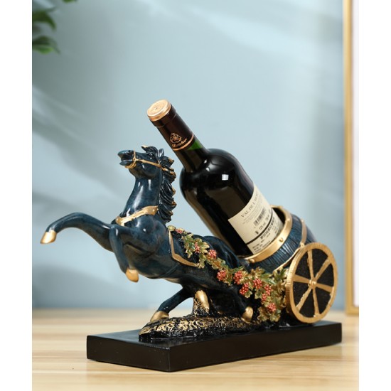 American style handcraft happy horse carriage wine rack decoration, home decoration american crafts