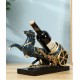 American style handcraft happy horse carriage wine rack decoration, home decoration american crafts