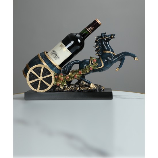 American style handcraft happy horse carriage wine rack decoration, home decoration american crafts