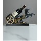 American style handcraft happy horse carriage wine rack decoration, home decoration american crafts