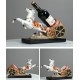 American style handcraft happy horse carriage wine rack decoration, home decoration american crafts
