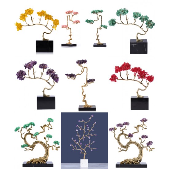Handmade desktop wealth income symbol decor for home, Citrine fortune tree ornament entrance wine, decoration hand crafts 
