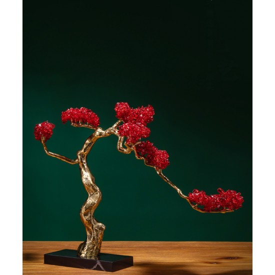 Handmade desktop wealth income symbol decor for home, Citrine fortune tree ornament entrance wine, decoration hand crafts 