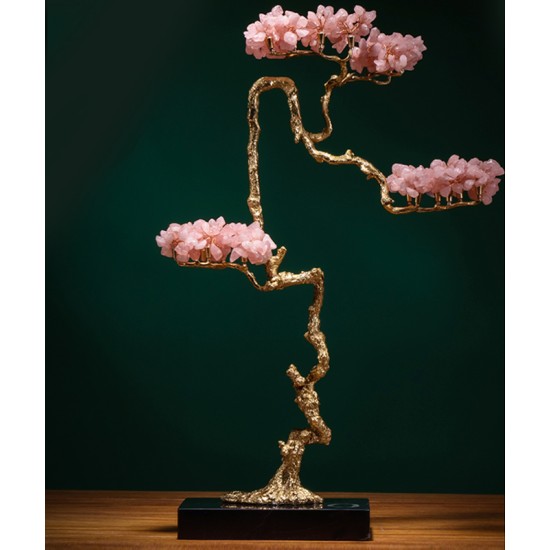 Handmade desktop wealth income symbol decor for home, Citrine fortune tree ornament entrance wine, decoration hand crafts 