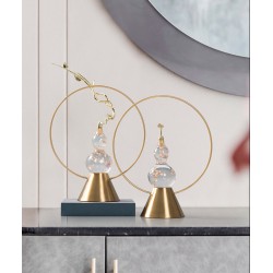 Everyday desktop decor for the living room, light luxury transparent gourd ornaments, porch decoration
