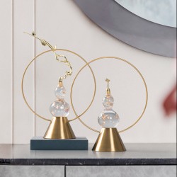 Everyday desktop decor for the living room, light luxury transparent gourd ornaments, porch decoration